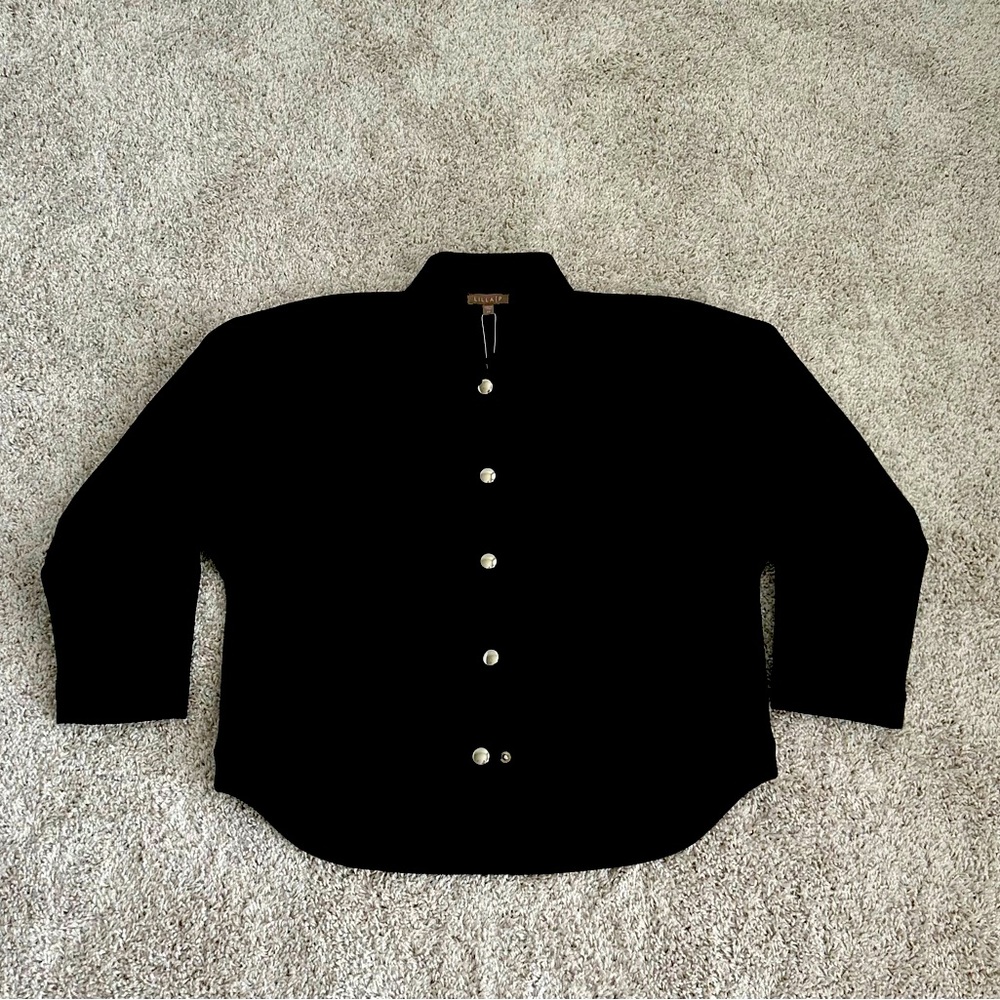 NWT LillaP Snap Front Jacket Black XS